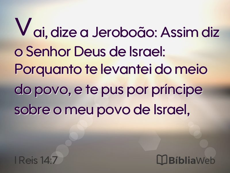 I Reis 14:7 em imagem para compartilhar