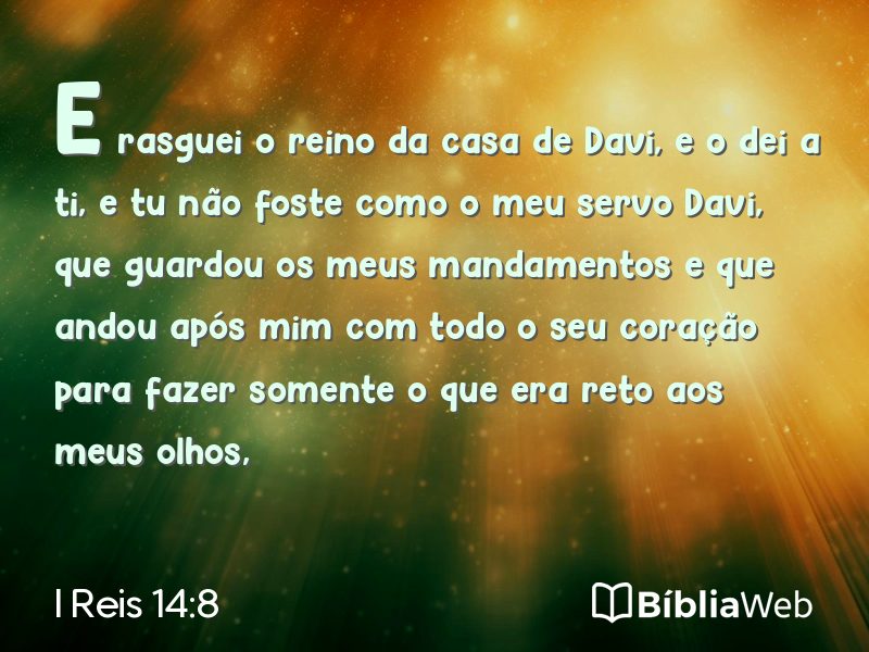 I Reis 14:8 em imagem para compartilhar