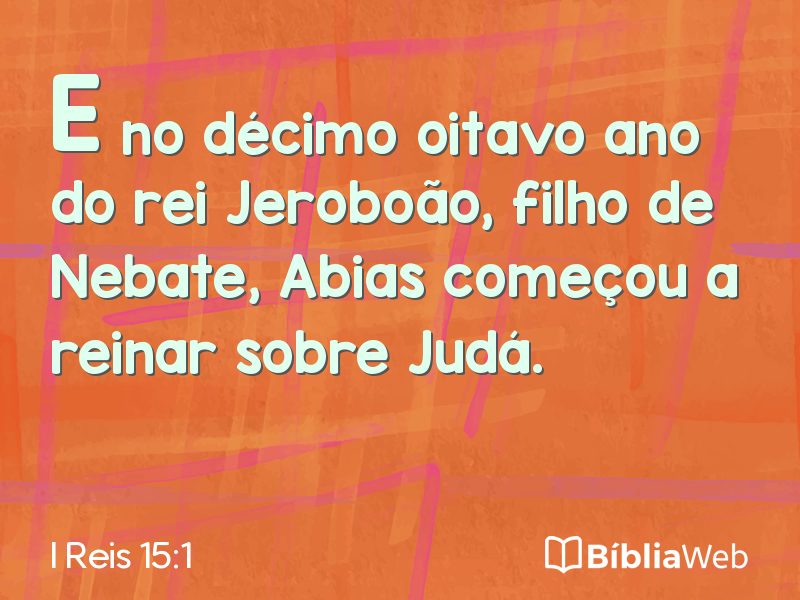 I Reis 15:1 em imagem para compartilhar