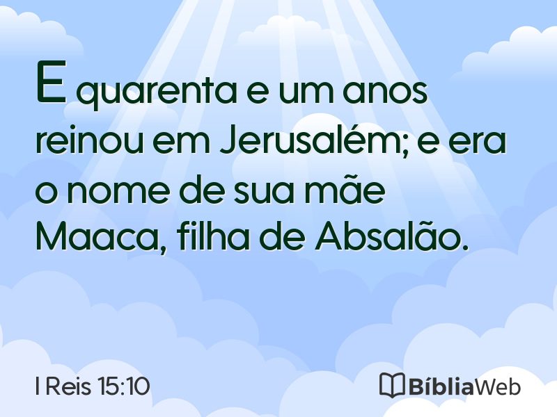 I Reis 15:10 em imagem para compartilhar