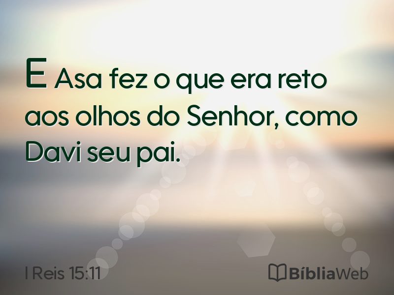 I Reis 15:11 em imagem para compartilhar
