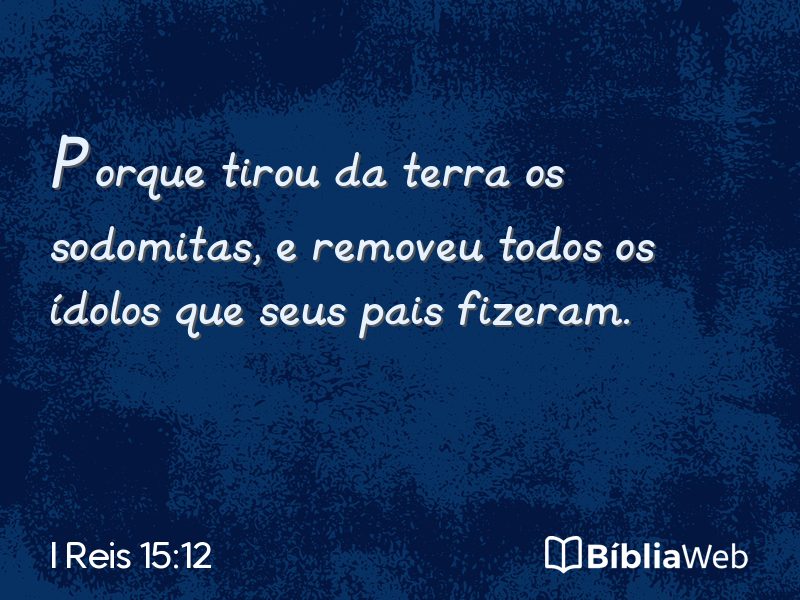 I Reis 15:12 em imagem para compartilhar
