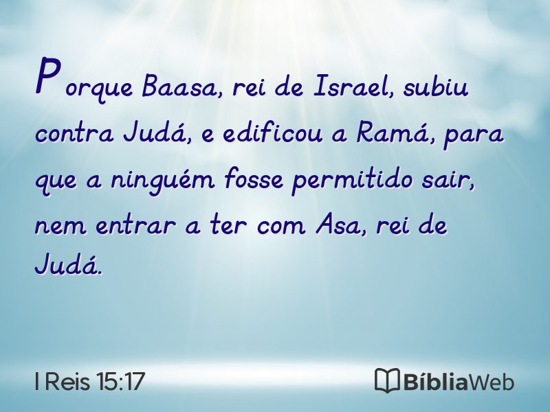 I Reis 15:17 em imagem para compartilhar