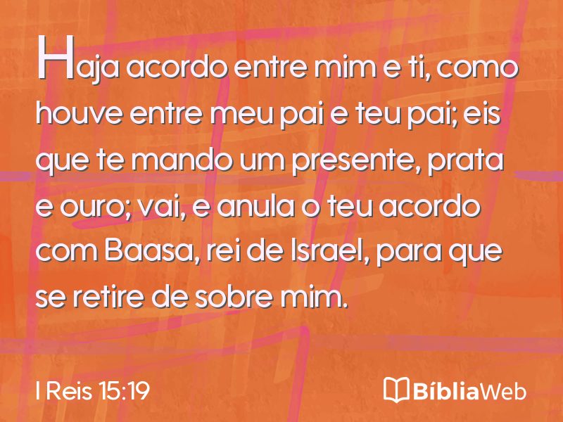 I Reis 15:19 em imagem para compartilhar