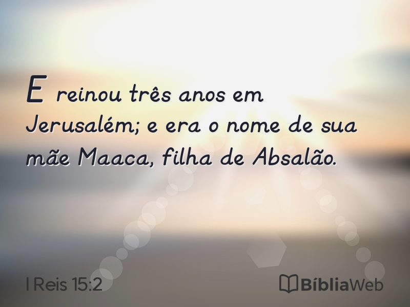 I Reis 15:2 em imagem para compartilhar