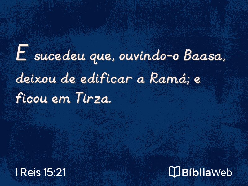 I Reis 15:21 em imagem para compartilhar