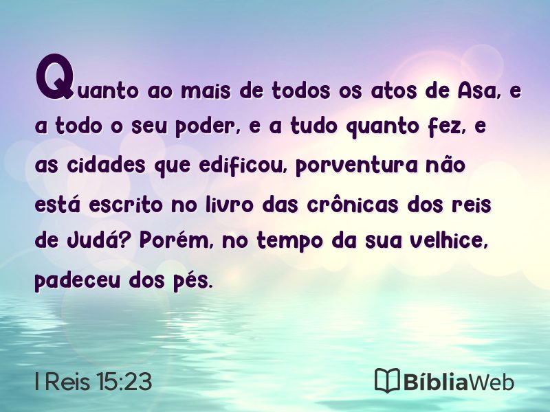 I Reis 15:23 em imagem para compartilhar