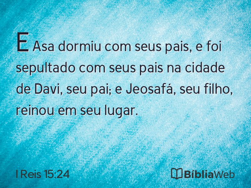 I Reis 15:24 em imagem para compartilhar