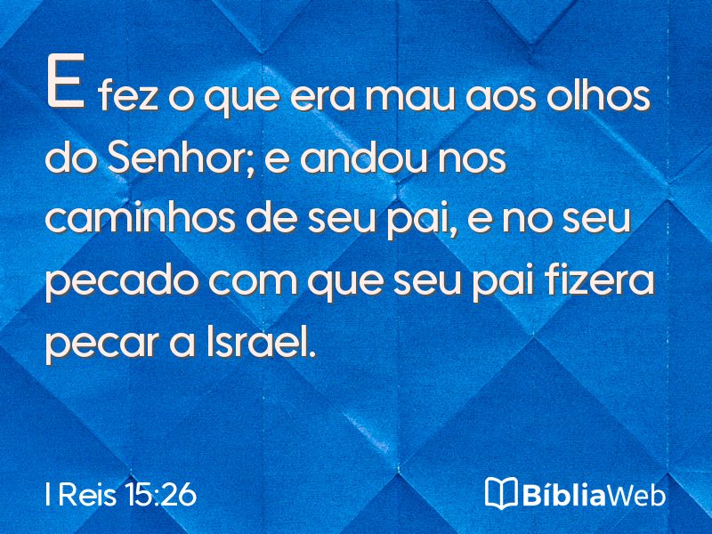 I Reis 15:26 em imagem para compartilhar