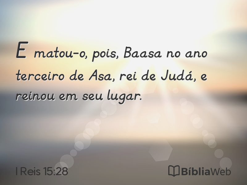 I Reis 15:28 em imagem para compartilhar