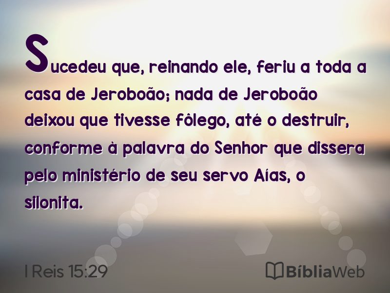 I Reis 15:29 em imagem para compartilhar