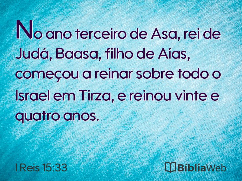 I Reis 15:33 em imagem para compartilhar