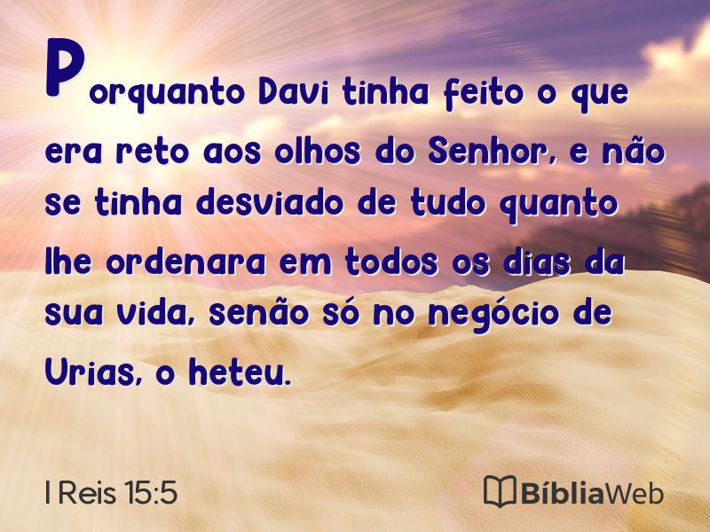 I Reis 15:5 em imagem para compartilhar