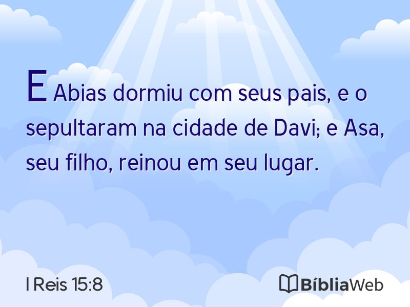 I Reis 15:8 em imagem para compartilhar