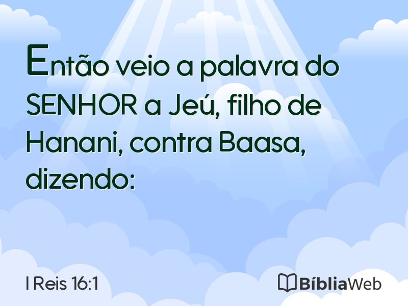 I Reis 16:1 em imagem para compartilhar
