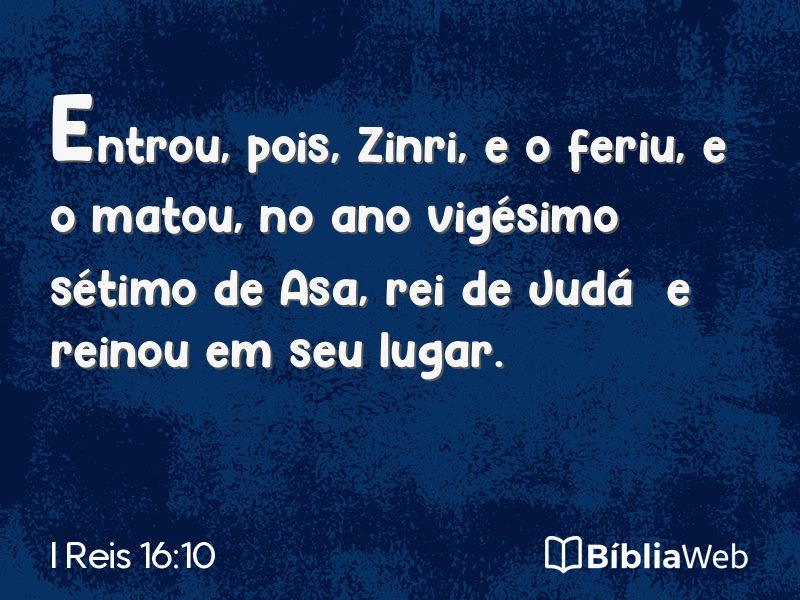I Reis 16:10 em imagem para compartilhar