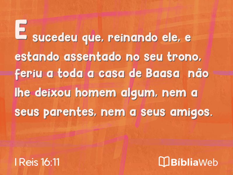 I Reis 16:11 em imagem para compartilhar