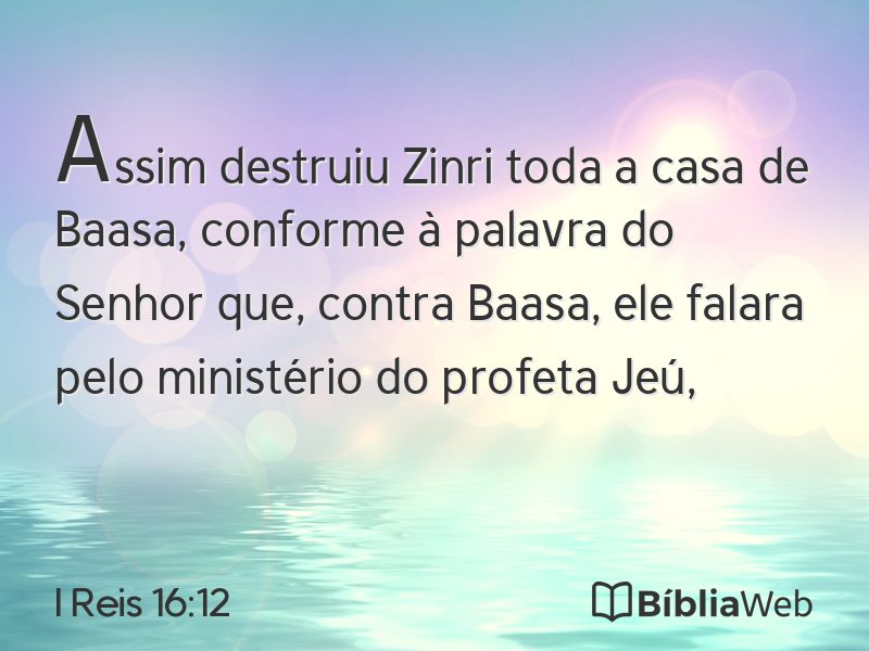 I Reis 16:12 em imagem para compartilhar