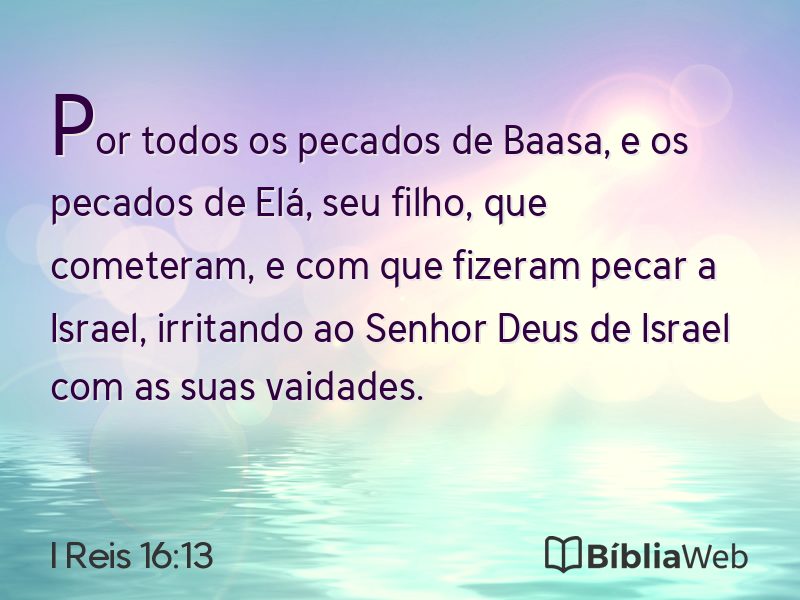 I Reis 16:13 em imagem para compartilhar