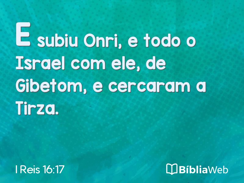 I Reis 16:17 em imagem para compartilhar
