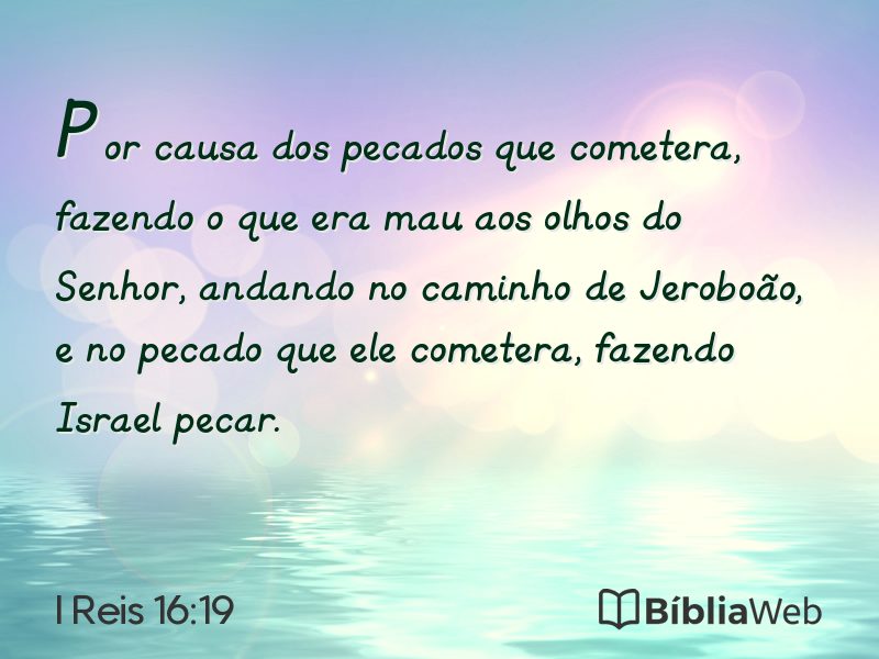 I Reis 16:19 em imagem para compartilhar