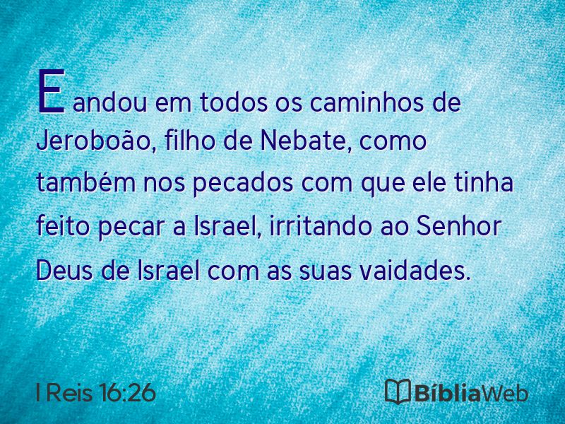 I Reis 16:26 em imagem para compartilhar