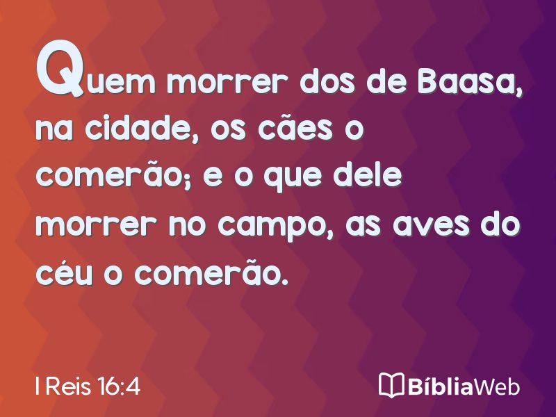 I Reis 16:4 em imagem para compartilhar