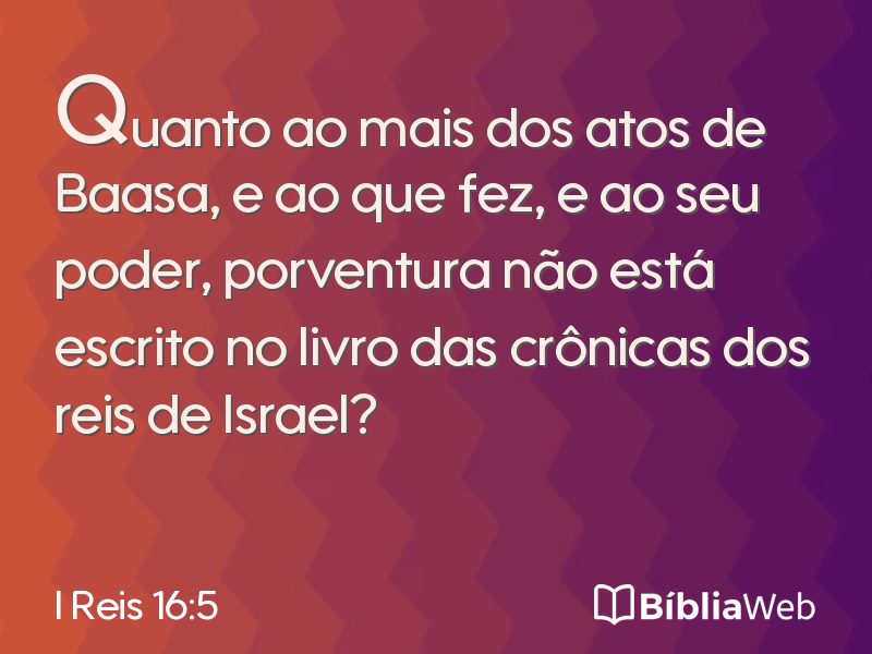 I Reis 16:5 em imagem para compartilhar