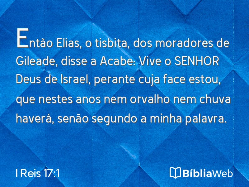 I Reis 17:1 em imagem para compartilhar