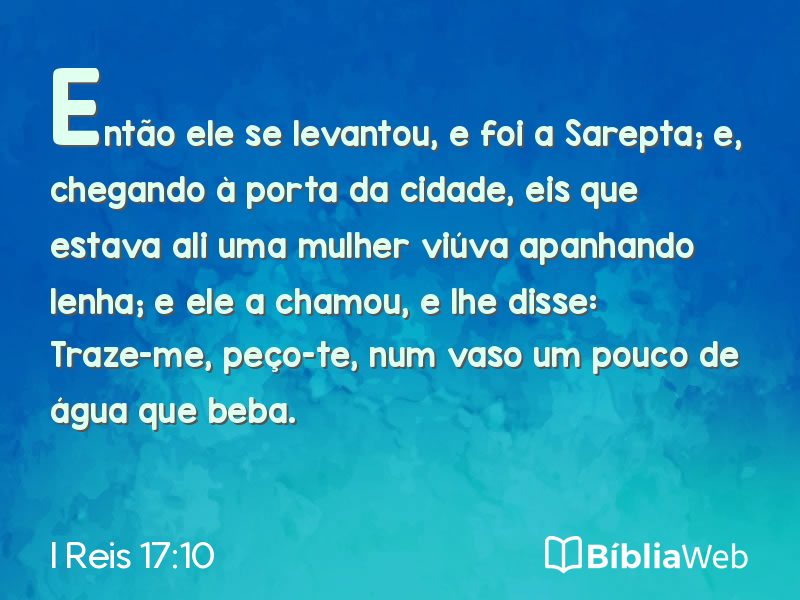 I Reis 17:10 em imagem para compartilhar