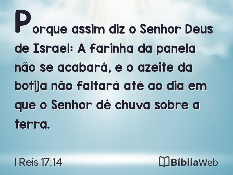 I Reis 17:14 em imagem para compartilhar