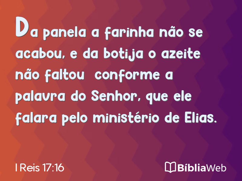I Reis 17:16 em imagem para compartilhar