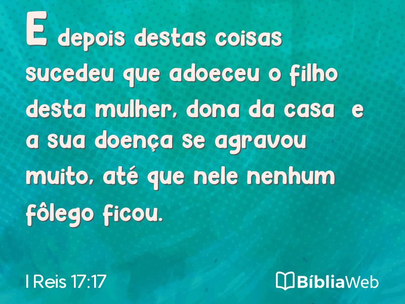 I Reis 17:17 em imagem para compartilhar