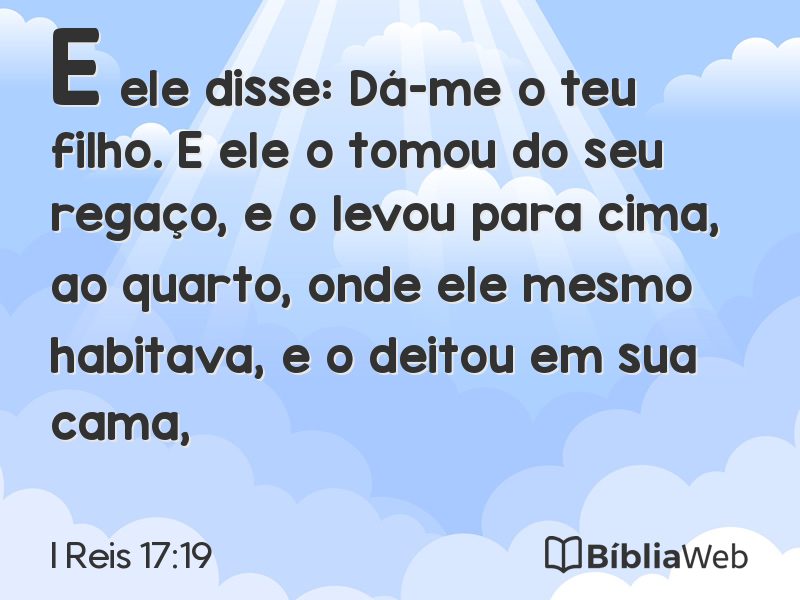 I Reis 17:19 em imagem para compartilhar