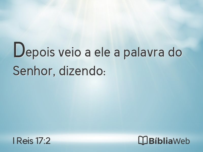 I Reis 17:2 em imagem para compartilhar