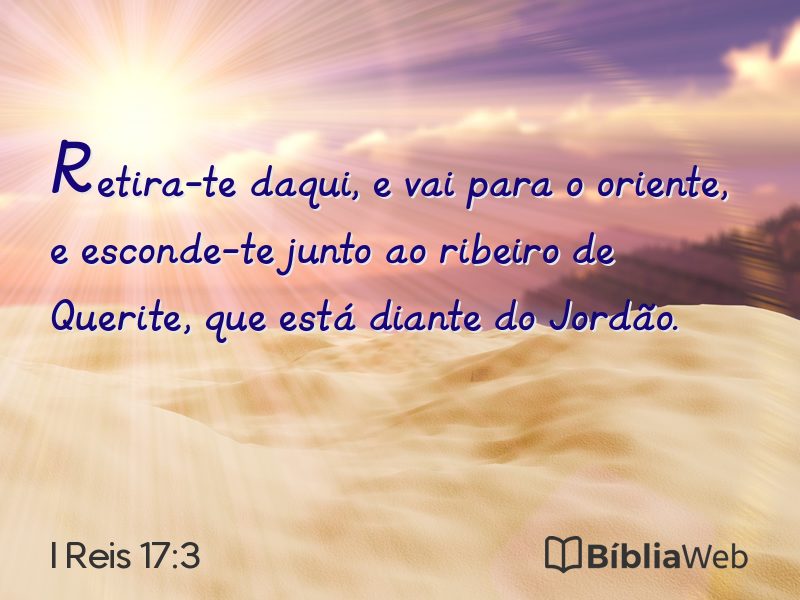 I Reis 17:3 em imagem para compartilhar