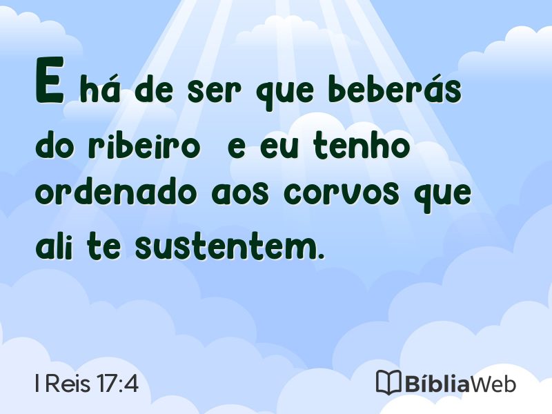 I Reis 17:4 em imagem para compartilhar