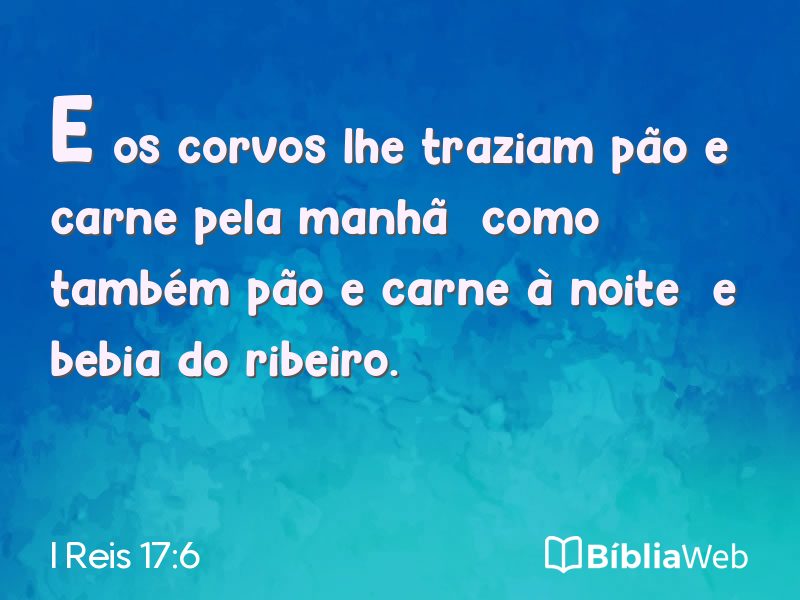 I Reis 17:6 em imagem para compartilhar