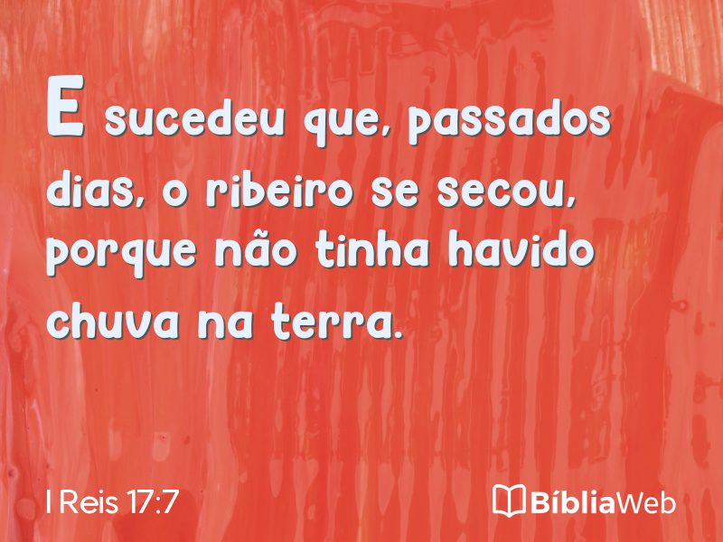 I Reis 17:7 em imagem para compartilhar