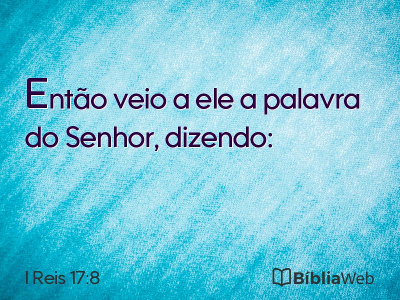 I Reis 17:8 em imagem para compartilhar