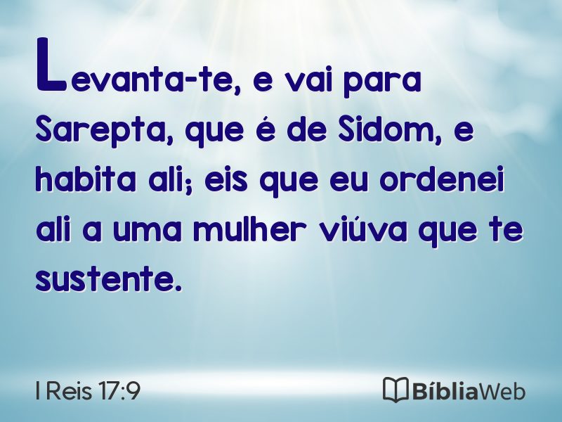 I Reis 17:9 em imagem para compartilhar