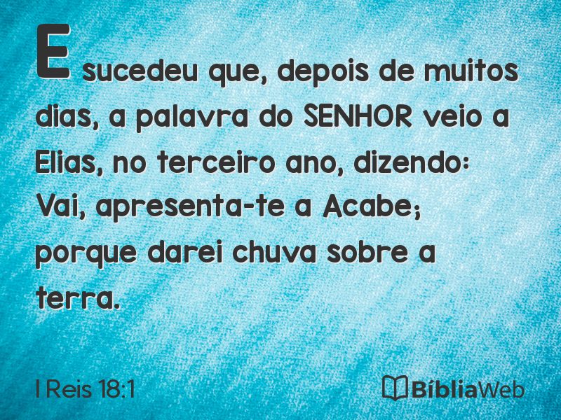 I Reis 18:1 em imagem para compartilhar