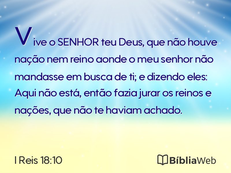 I Reis 18:10 em imagem para compartilhar