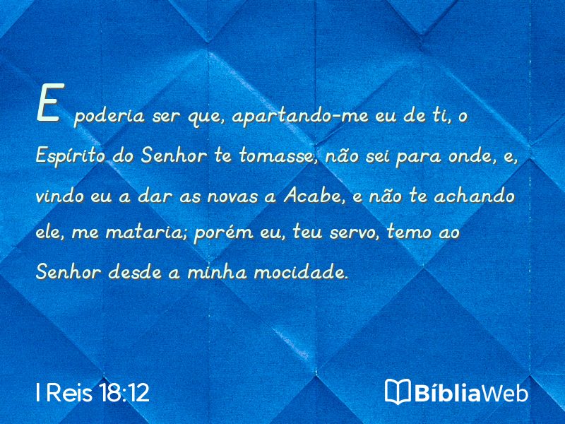 I Reis 18:12 em imagem para compartilhar