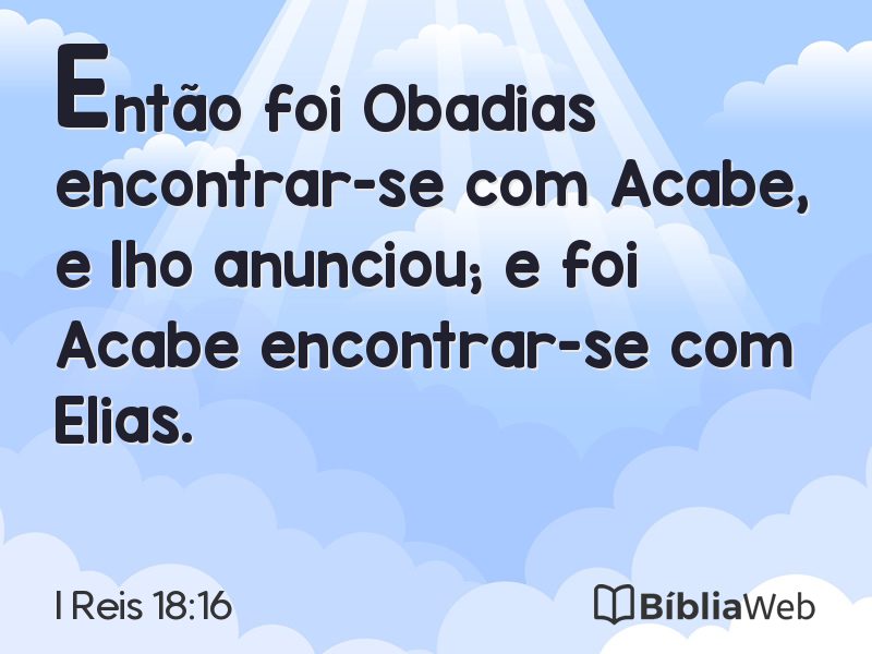 I Reis 18:16 em imagem para compartilhar