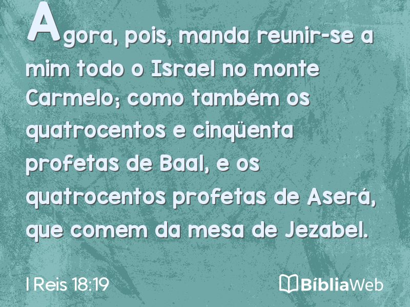 I Reis 18:19 em imagem para compartilhar