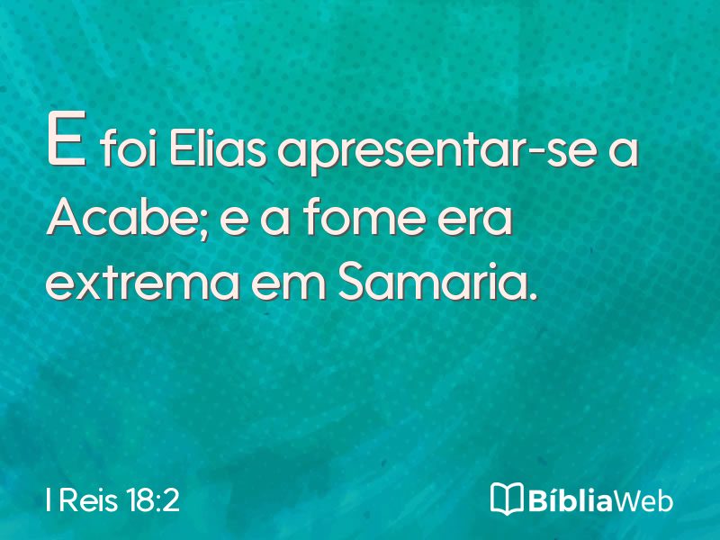 I Reis 18:2 em imagem para compartilhar