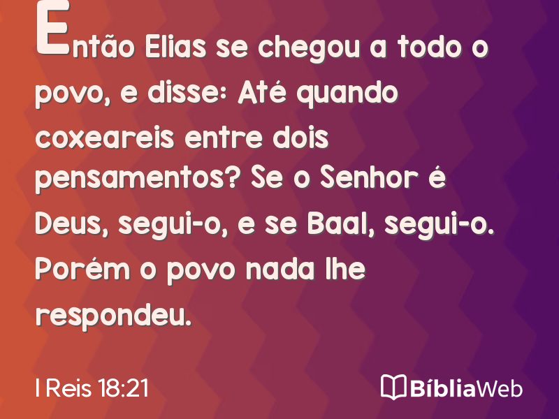 I Reis 18:21 em imagem para compartilhar