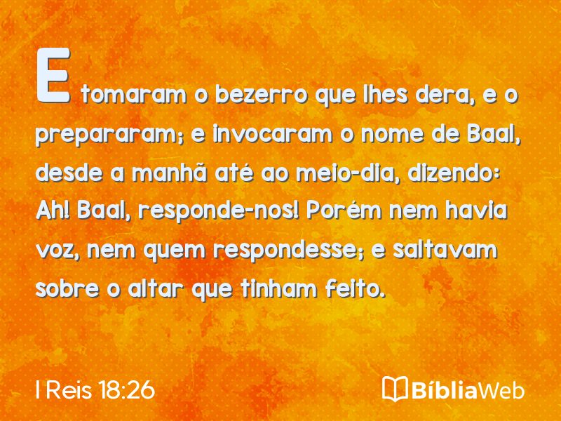 I Reis 18:26 em imagem para compartilhar