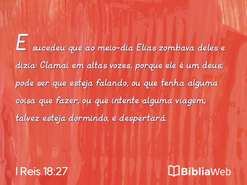 I Reis 18:27 em imagem para compartilhar